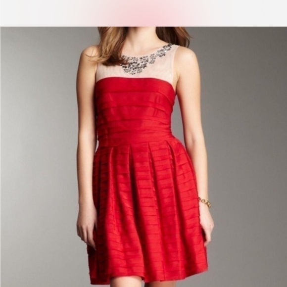 BCBGMAXAZRIA Red Marina Cocktail Dress - Picture 2 of 11